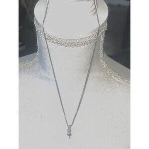 New Silvertone Necklace Animal Cat Hanging On With Paws Charm 16" W/2" Extendor